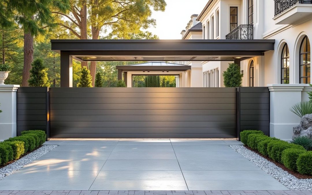 découvrez l'élégance et la performance d'un portail coulissant en aluminium haut de gamme, fabriqué sur-mesure en france pour une sécurité et un design incomparables.