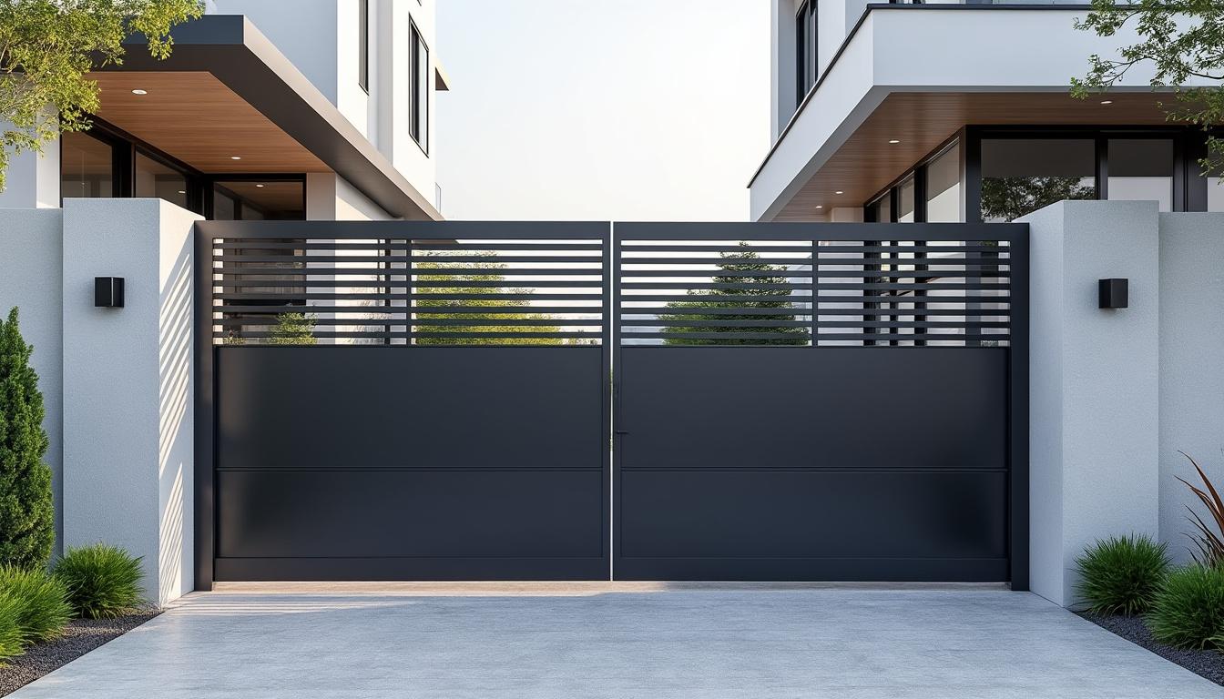 découvrez nos portails semi-ajourés avec un modèle ajouré en haut ou en bas, adaptés à votre environnement pour une harmonie parfaite entre esthétisme et fonctionnalité.