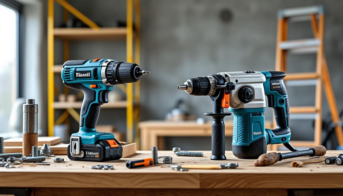 découvrez comment choisir entre une perceuse à percussion et un perforateur grâce à notre guide pratique, pour des travaux efficaces et adaptés à vos besoins.