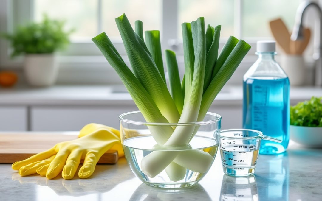 découvrez comment désinfecter efficacement les poireaux à l'eau de javel avec un dosage précis et les précautions essentielles à respecter pour garantir une consommation sans risque.